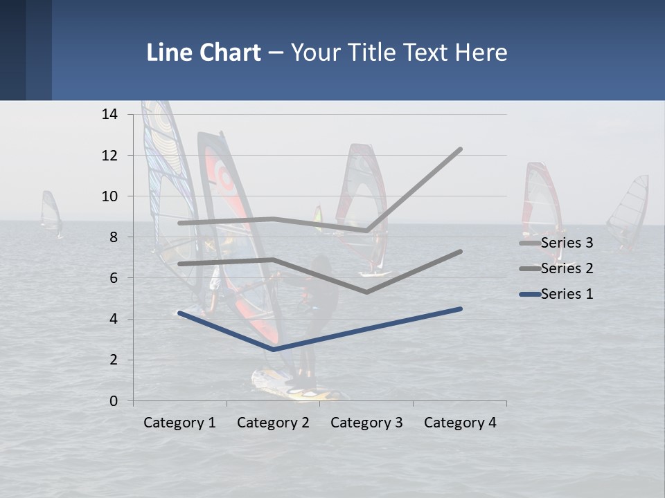 A Woman Windsurfing In The Ocean With Other Sailboats In The Background PowerPoint Template