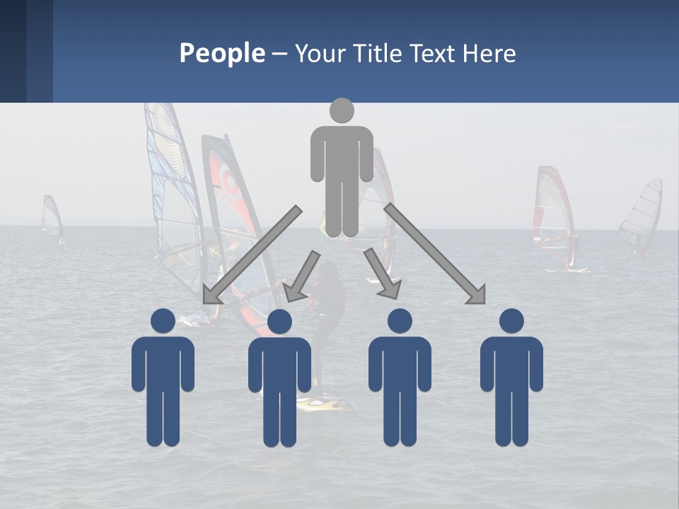 A Woman Windsurfing In The Ocean With Other Sailboats In The Background PowerPoint Template