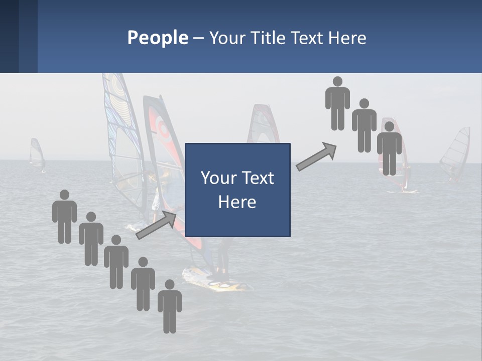 A Woman Windsurfing In The Ocean With Other Sailboats In The Background PowerPoint Template