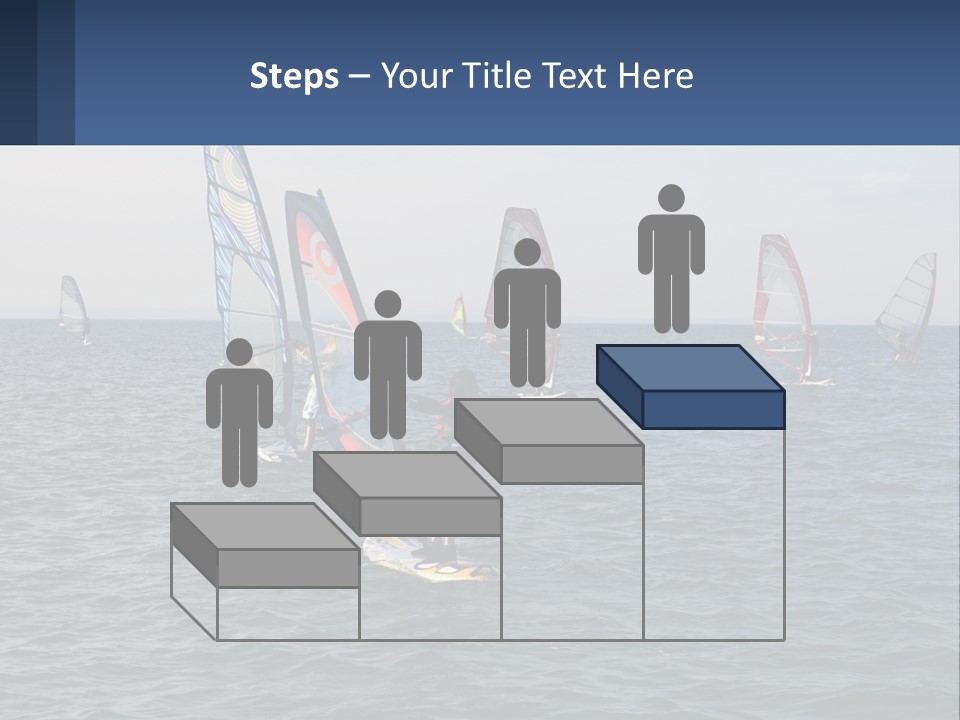 A Woman Windsurfing In The Ocean With Other Sailboats In The Background PowerPoint Template