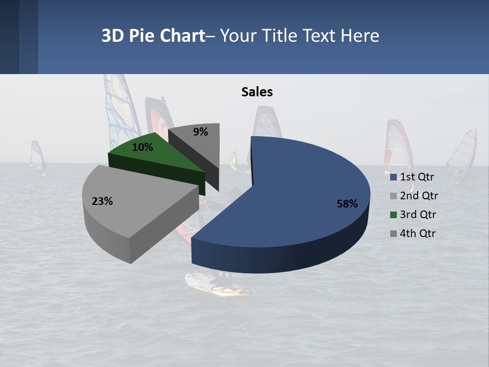 A Woman Windsurfing In The Ocean With Other Sailboats In The Background PowerPoint Template