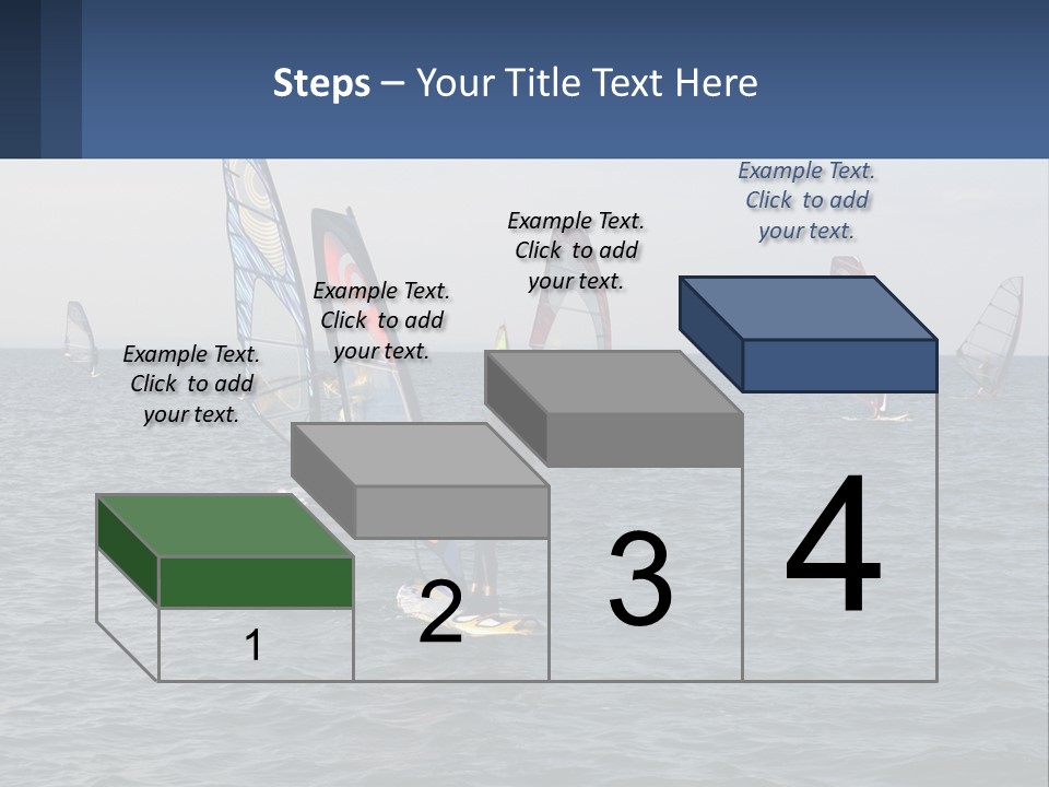 A Woman Windsurfing In The Ocean With Other Sailboats In The Background PowerPoint Template