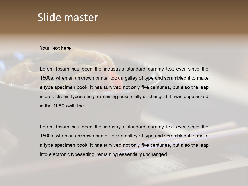 A Bowl Of Noodles With Carrots And Spinach In It PowerPoint Template