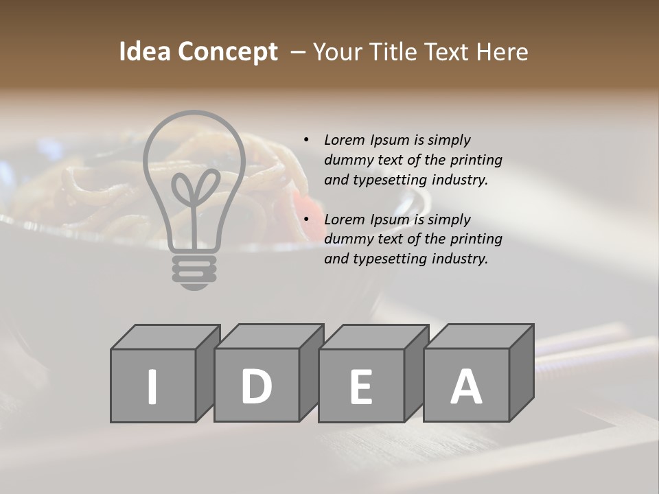 A Bowl Of Noodles With Carrots And Spinach In It PowerPoint Template