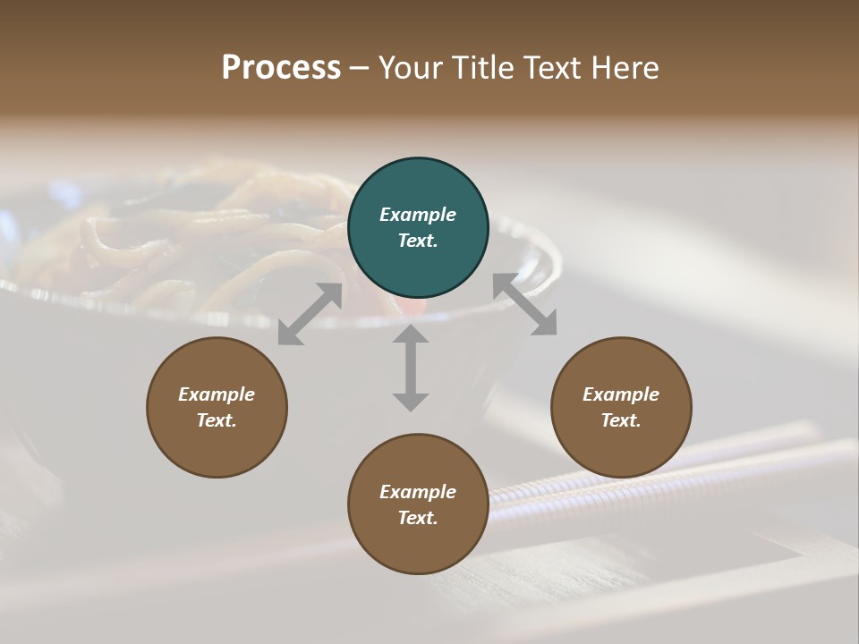 A Bowl Of Noodles With Carrots And Spinach In It PowerPoint Template