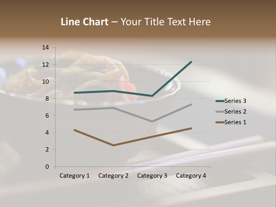 A Bowl Of Noodles With Carrots And Spinach In It PowerPoint Template