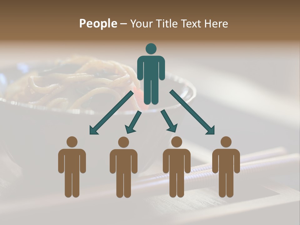 A Bowl Of Noodles With Carrots And Spinach In It PowerPoint Template