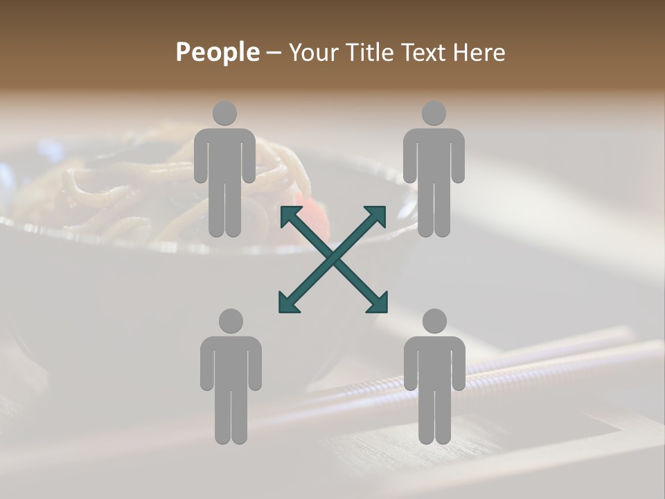 A Bowl Of Noodles With Carrots And Spinach In It PowerPoint Template