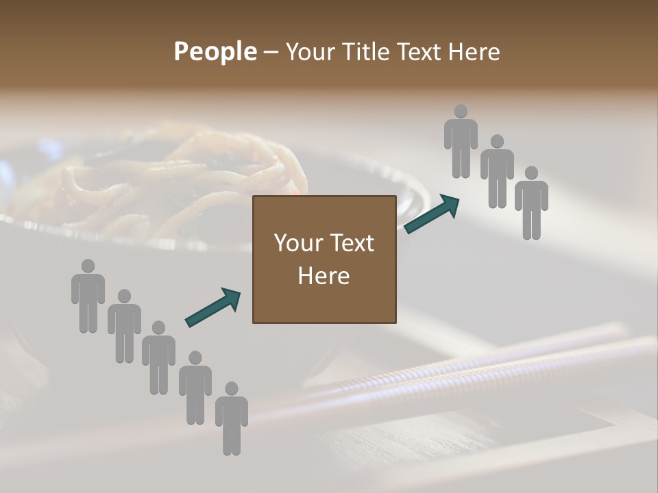 A Bowl Of Noodles With Carrots And Spinach In It PowerPoint Template