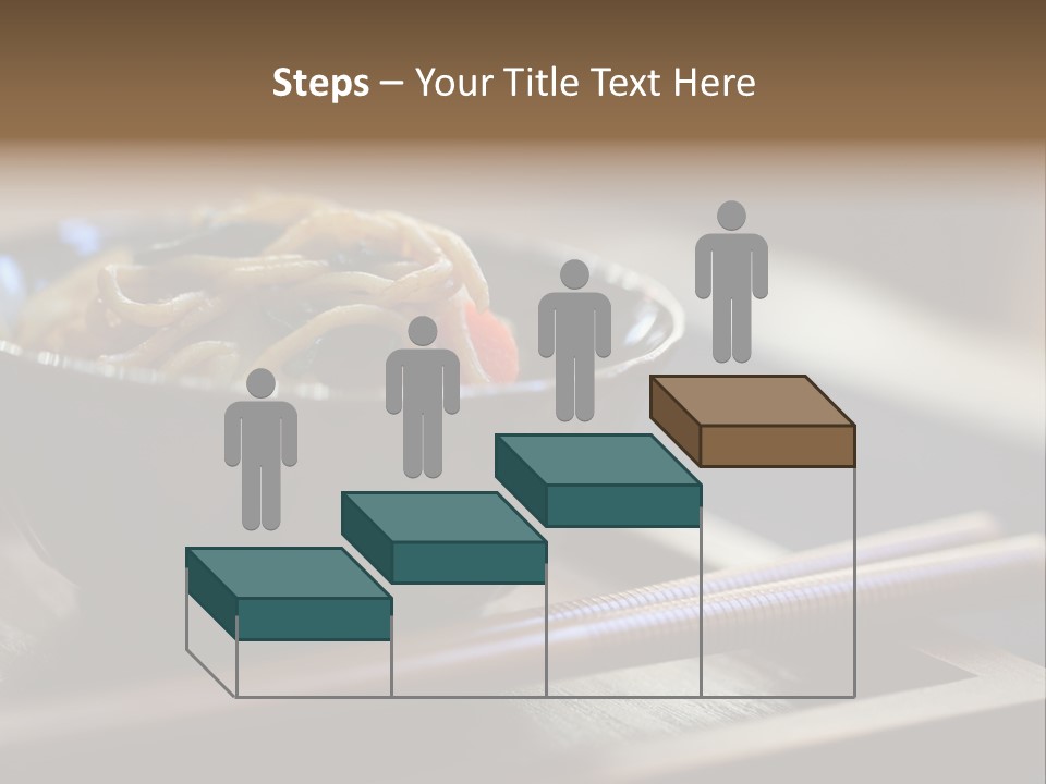 A Bowl Of Noodles With Carrots And Spinach In It PowerPoint Template