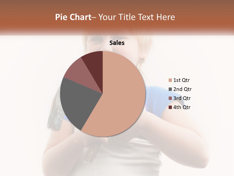 A Little Girl Holding A Hammer And A Banana PowerPoint Template