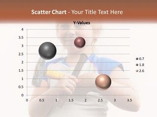 A Little Girl Holding A Hammer And A Banana PowerPoint Template