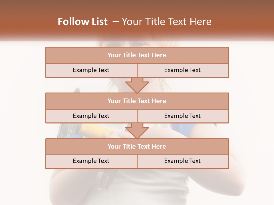 A Little Girl Holding A Hammer And A Banana PowerPoint Template