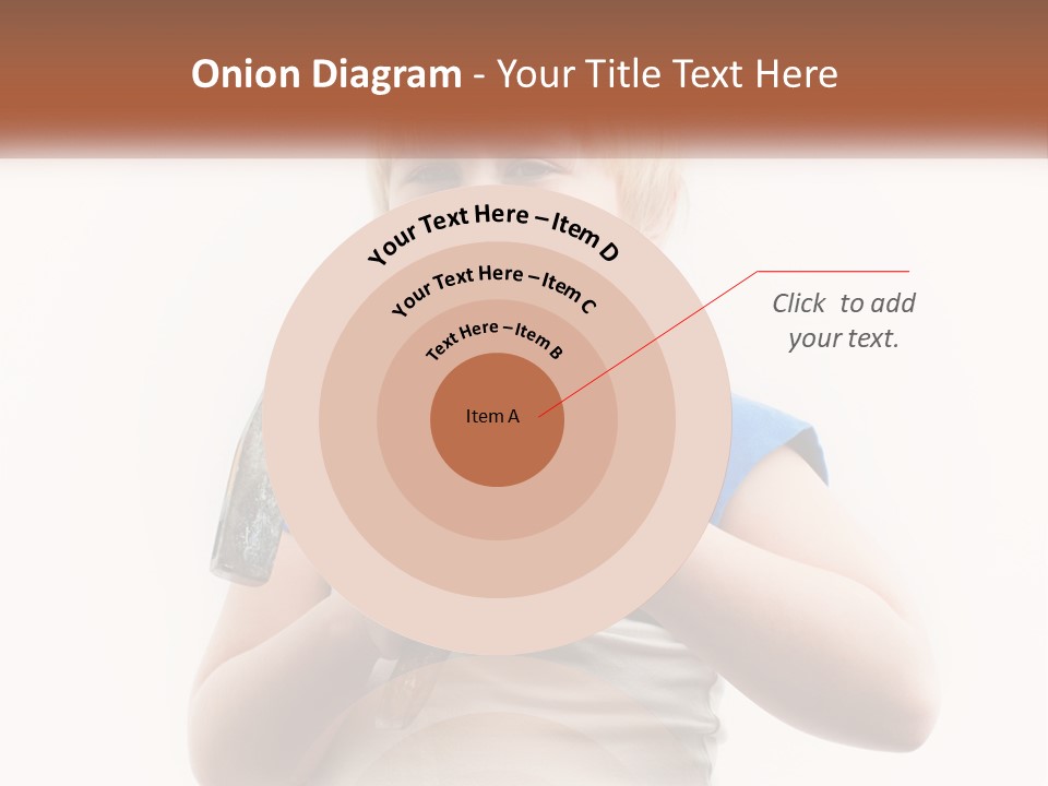 A Little Girl Holding A Hammer And A Banana PowerPoint Template