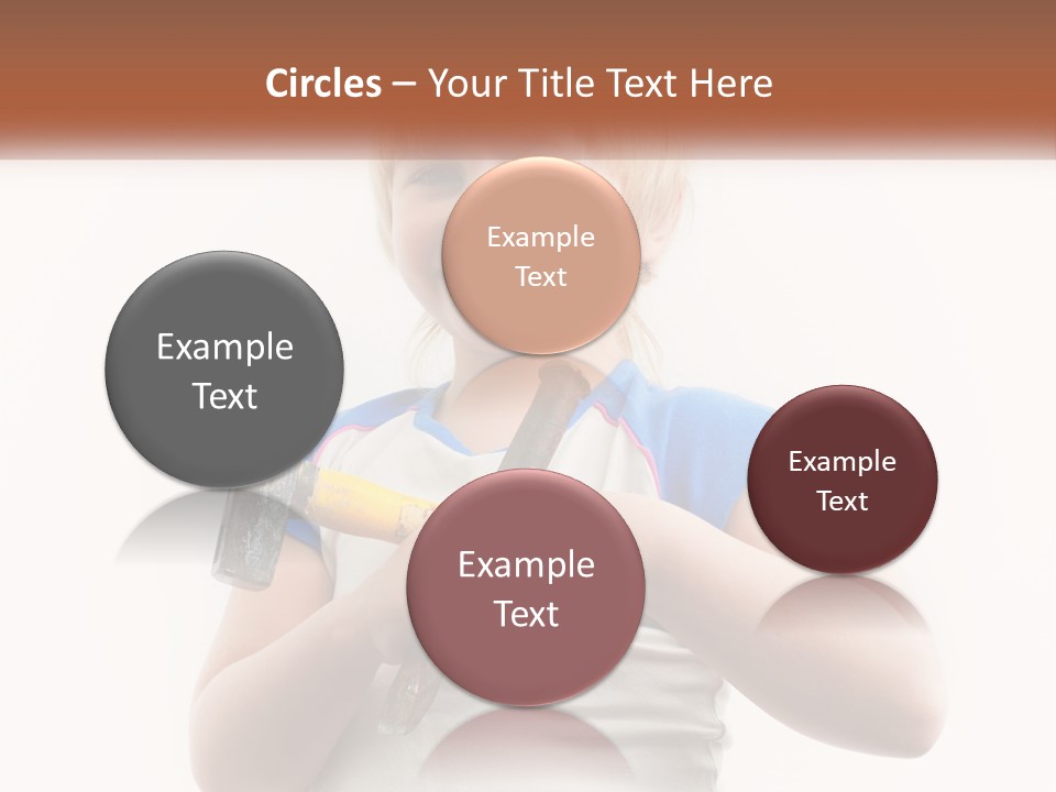 A Little Girl Holding A Hammer And A Banana PowerPoint Template