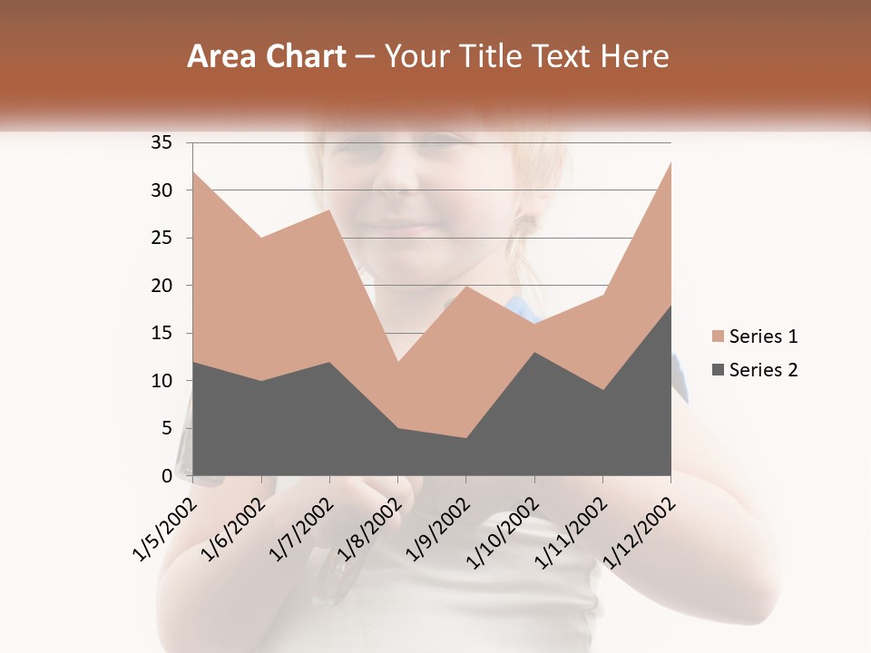 A Little Girl Holding A Hammer And A Banana PowerPoint Template