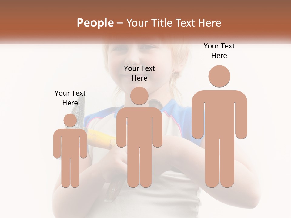 A Little Girl Holding A Hammer And A Banana PowerPoint Template