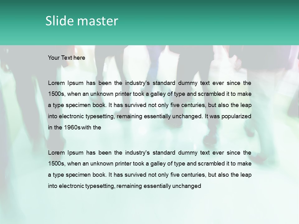 A Group Of People Walking Down A Street PowerPoint Template