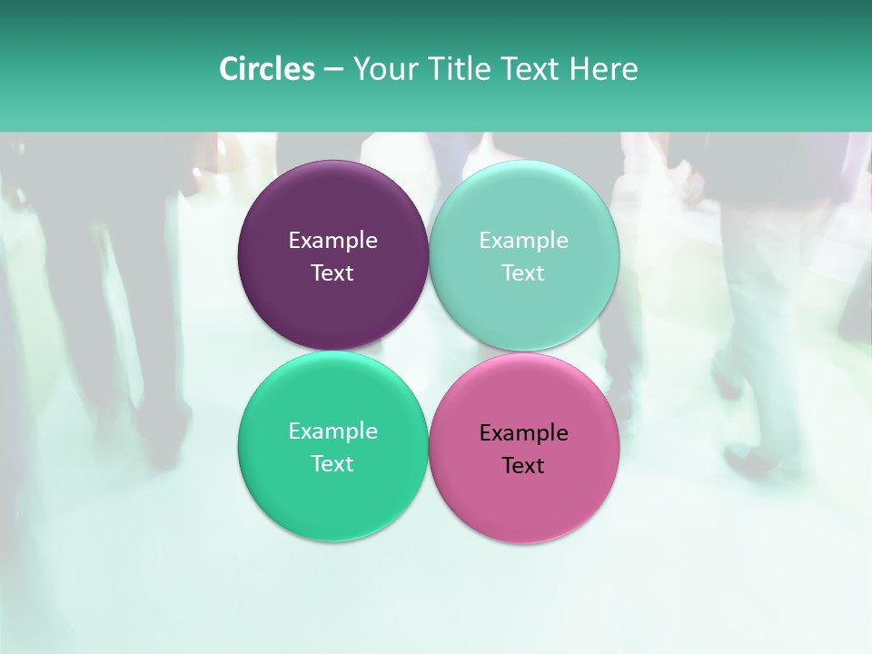A Group Of People Walking Down A Street PowerPoint Template