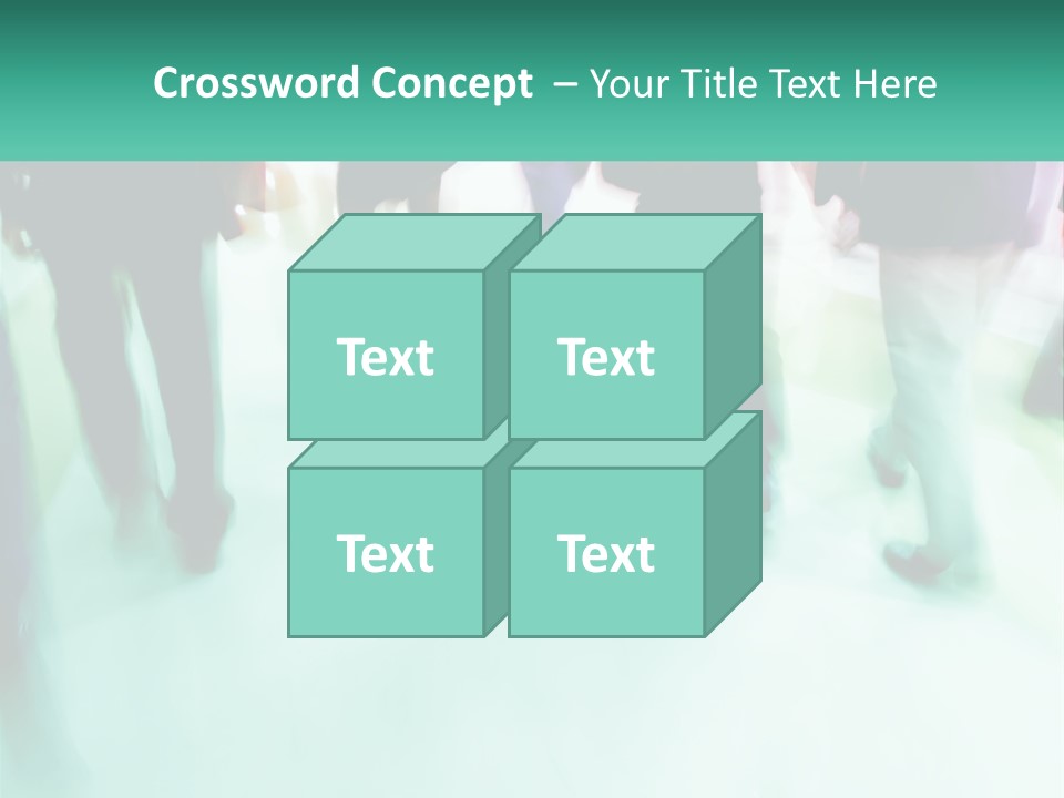 A Group Of People Walking Down A Street PowerPoint Template
