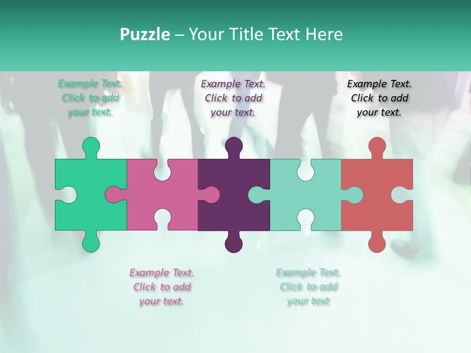 A Group Of People Walking Down A Street PowerPoint Template