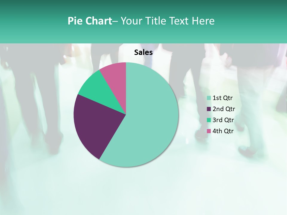 A Group Of People Walking Down A Street PowerPoint Template