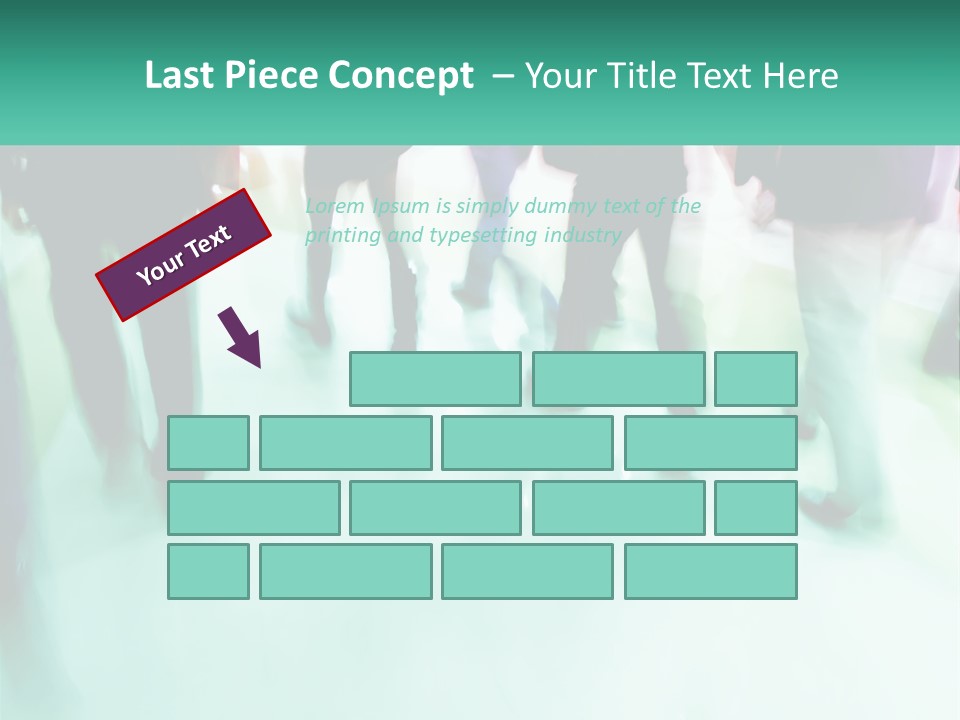 A Group Of People Walking Down A Street PowerPoint Template
