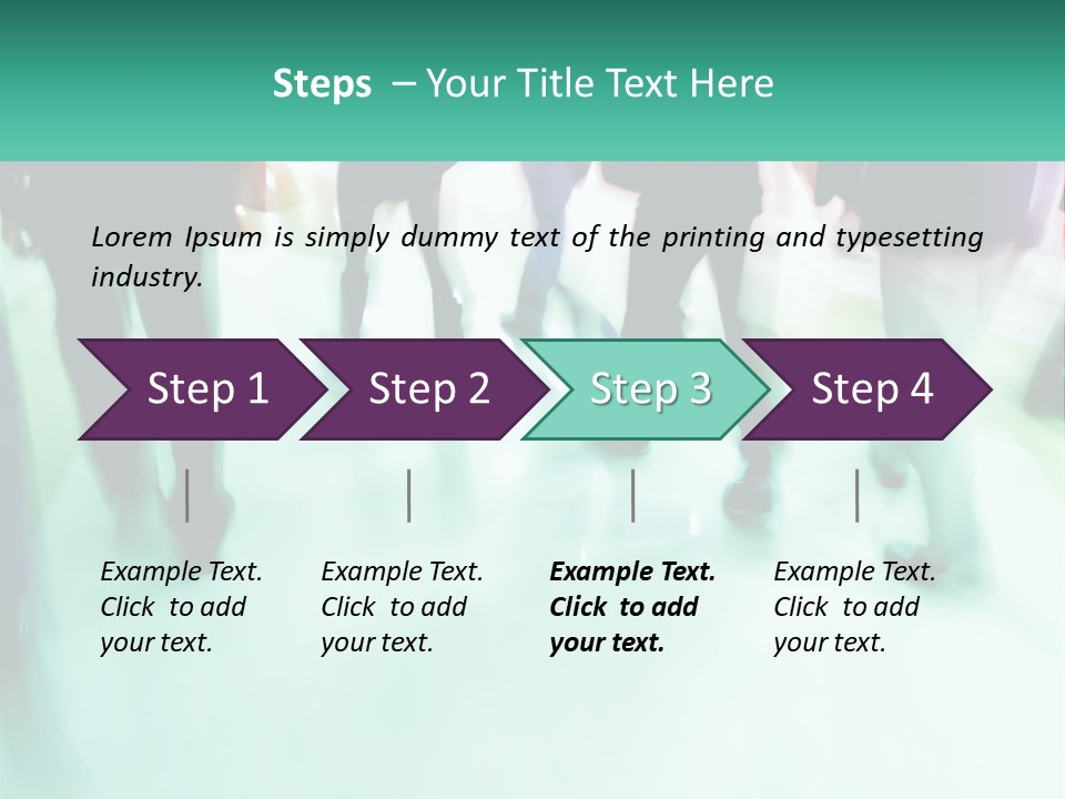 A Group Of People Walking Down A Street PowerPoint Template
