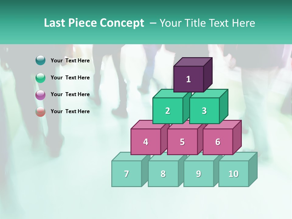 A Group Of People Walking Down A Street PowerPoint Template