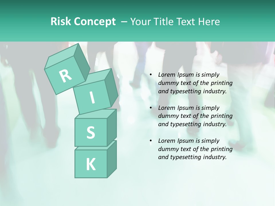 A Group Of People Walking Down A Street PowerPoint Template