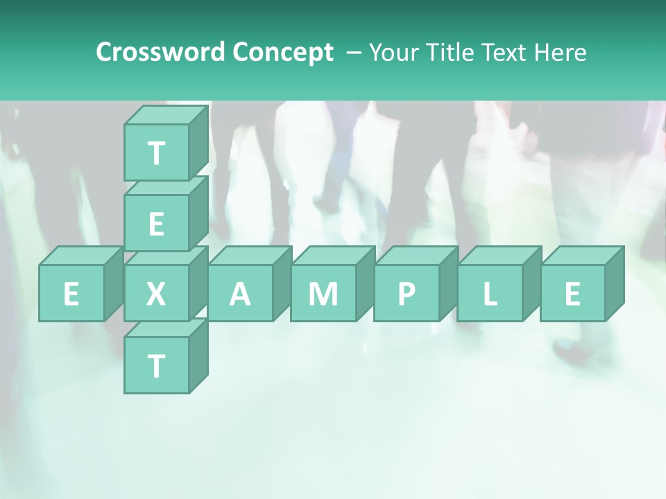 A Group Of People Walking Down A Street PowerPoint Template