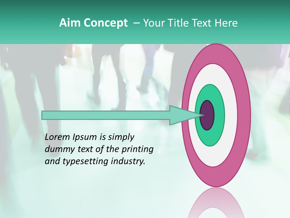 A Group Of People Walking Down A Street PowerPoint Template