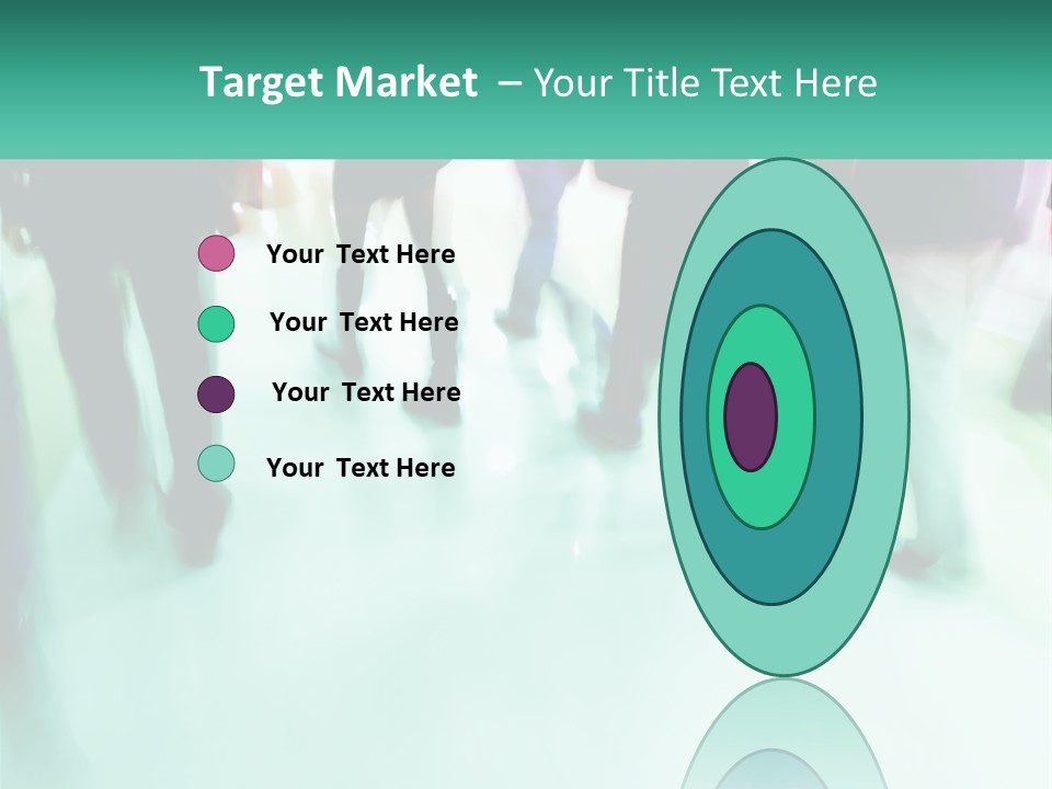 A Group Of People Walking Down A Street PowerPoint Template