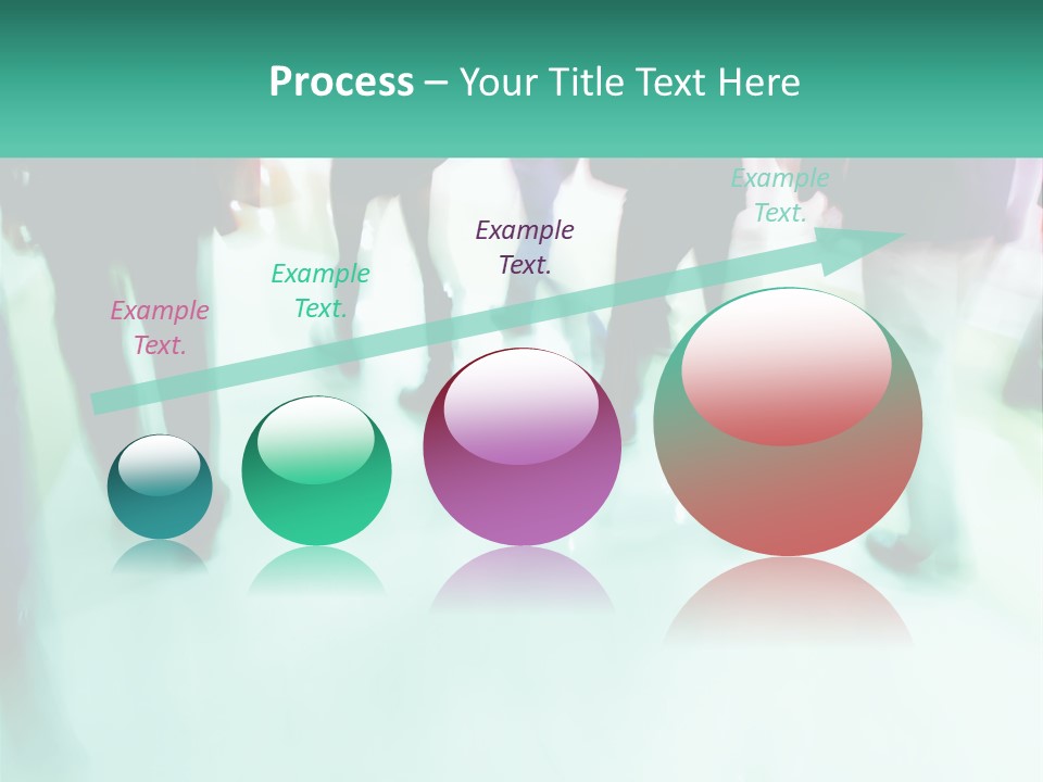 A Group Of People Walking Down A Street PowerPoint Template