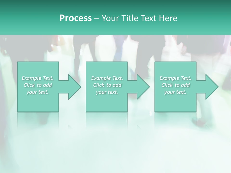 A Group Of People Walking Down A Street PowerPoint Template