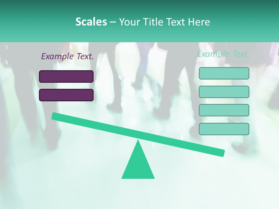 A Group Of People Walking Down A Street PowerPoint Template