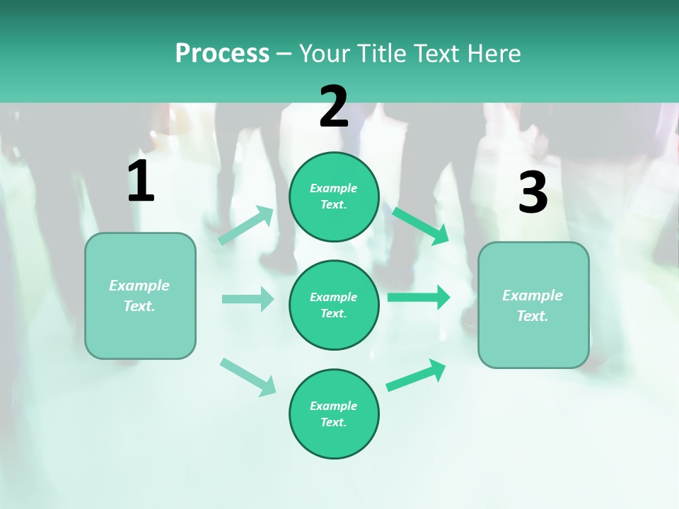A Group Of People Walking Down A Street PowerPoint Template