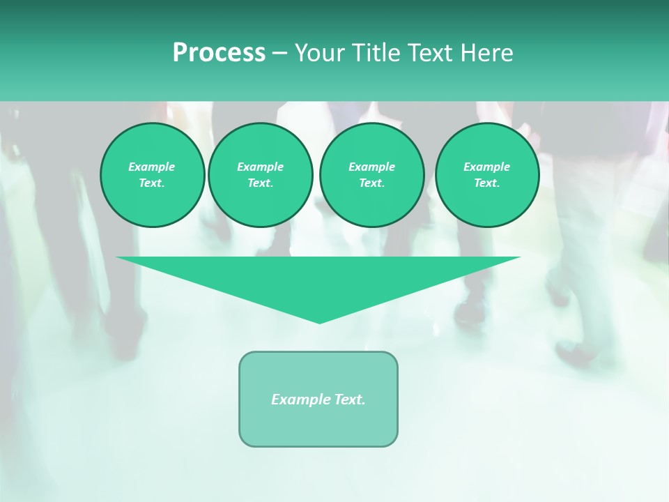 A Group Of People Walking Down A Street PowerPoint Template