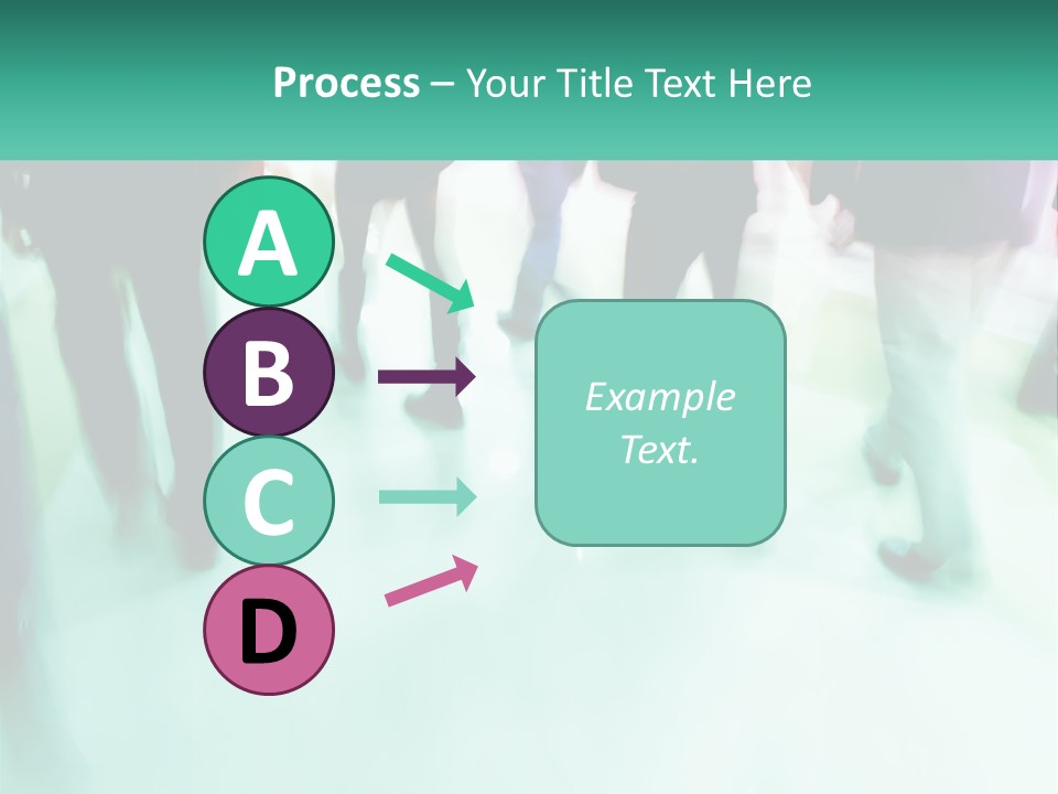 A Group Of People Walking Down A Street PowerPoint Template