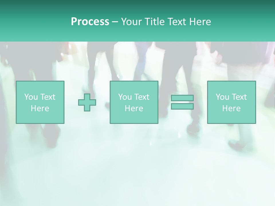 A Group Of People Walking Down A Street PowerPoint Template