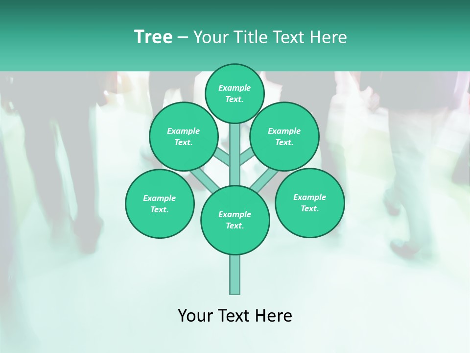 A Group Of People Walking Down A Street PowerPoint Template