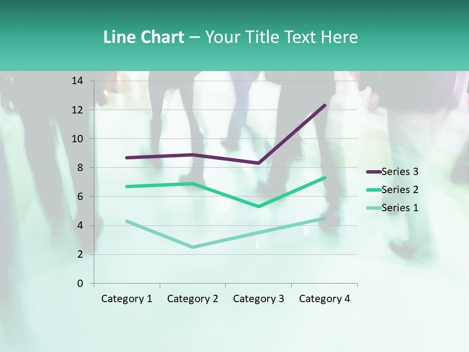 A Group Of People Walking Down A Street PowerPoint Template