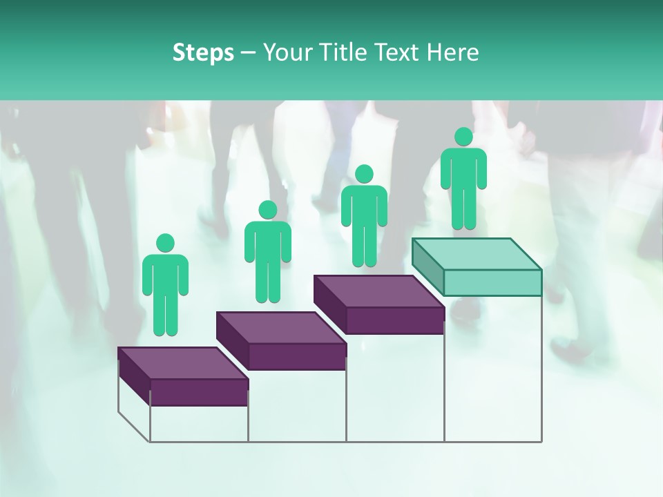 A Group Of People Walking Down A Street PowerPoint Template