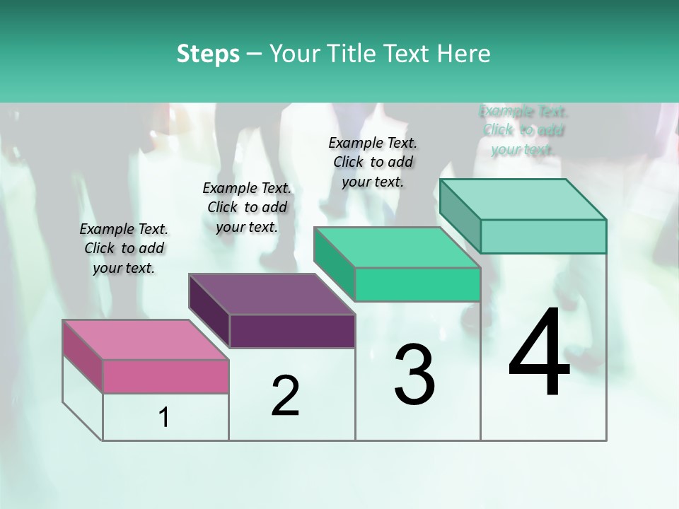 A Group Of People Walking Down A Street PowerPoint Template