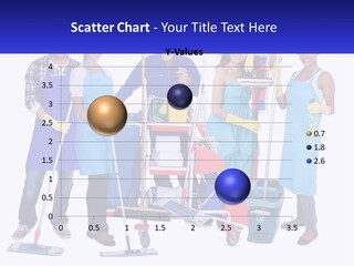 A Group Of People With Cleaning Equipment Posing For A Picture PowerPoint Template