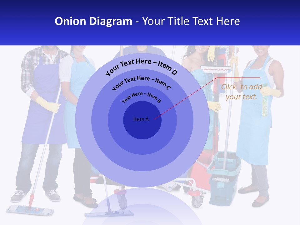 A Group Of People With Cleaning Equipment Posing For A Picture PowerPoint Template