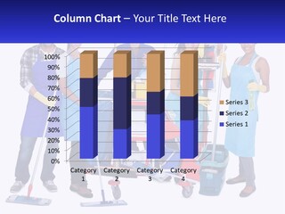 A Group Of People With Cleaning Equipment Posing For A Picture PowerPoint Template