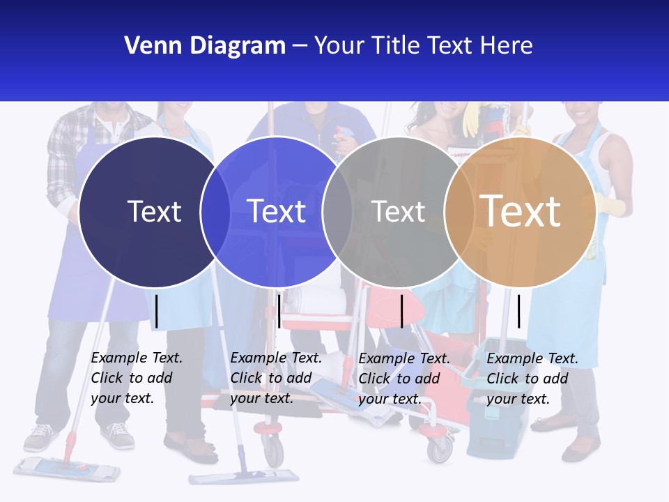 A Group Of People With Cleaning Equipment Posing For A Picture PowerPoint Template