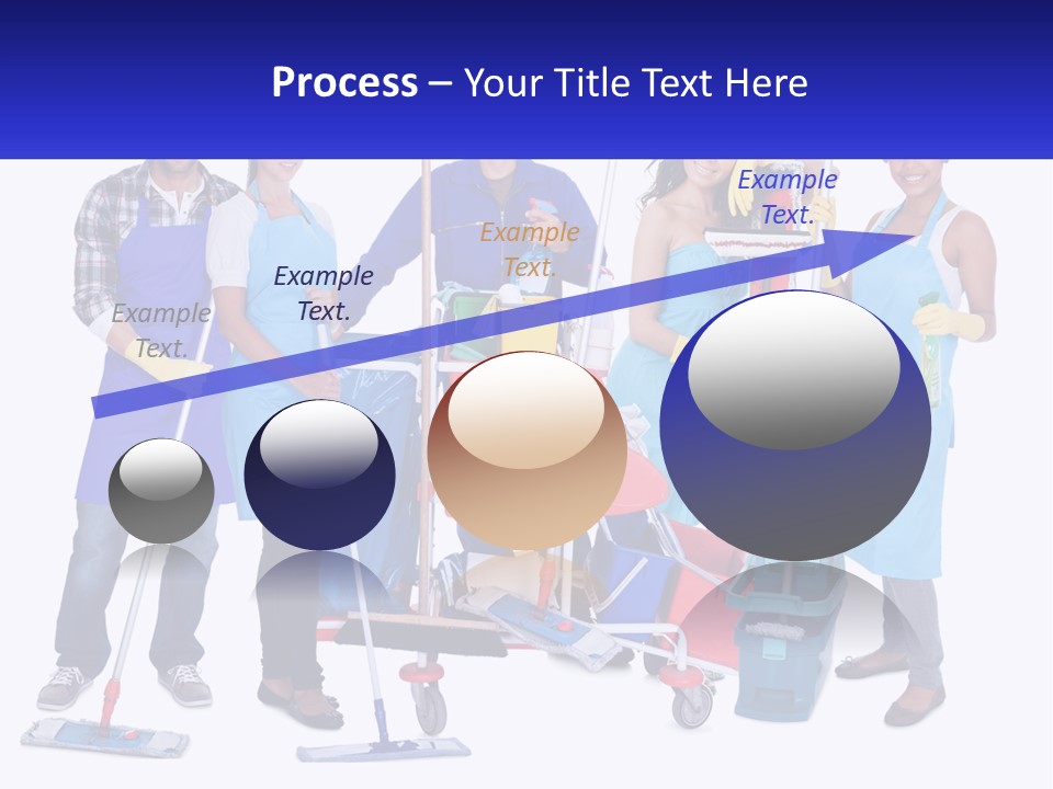 A Group Of People With Cleaning Equipment Posing For A Picture PowerPoint Template
