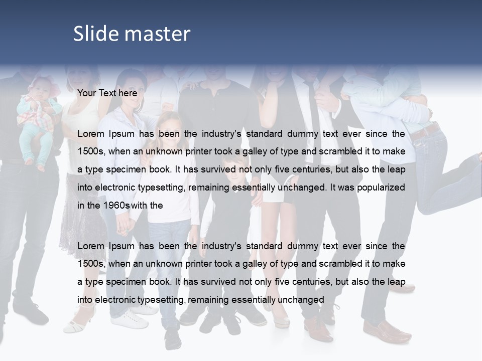 A Group Of People Are Posing For A Picture PowerPoint Template